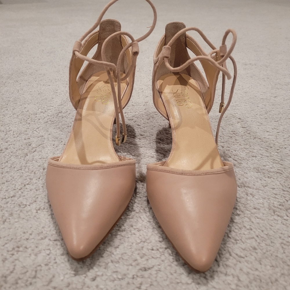 Light Pink Franco Sarto String Pumps - Picture 3 of 5